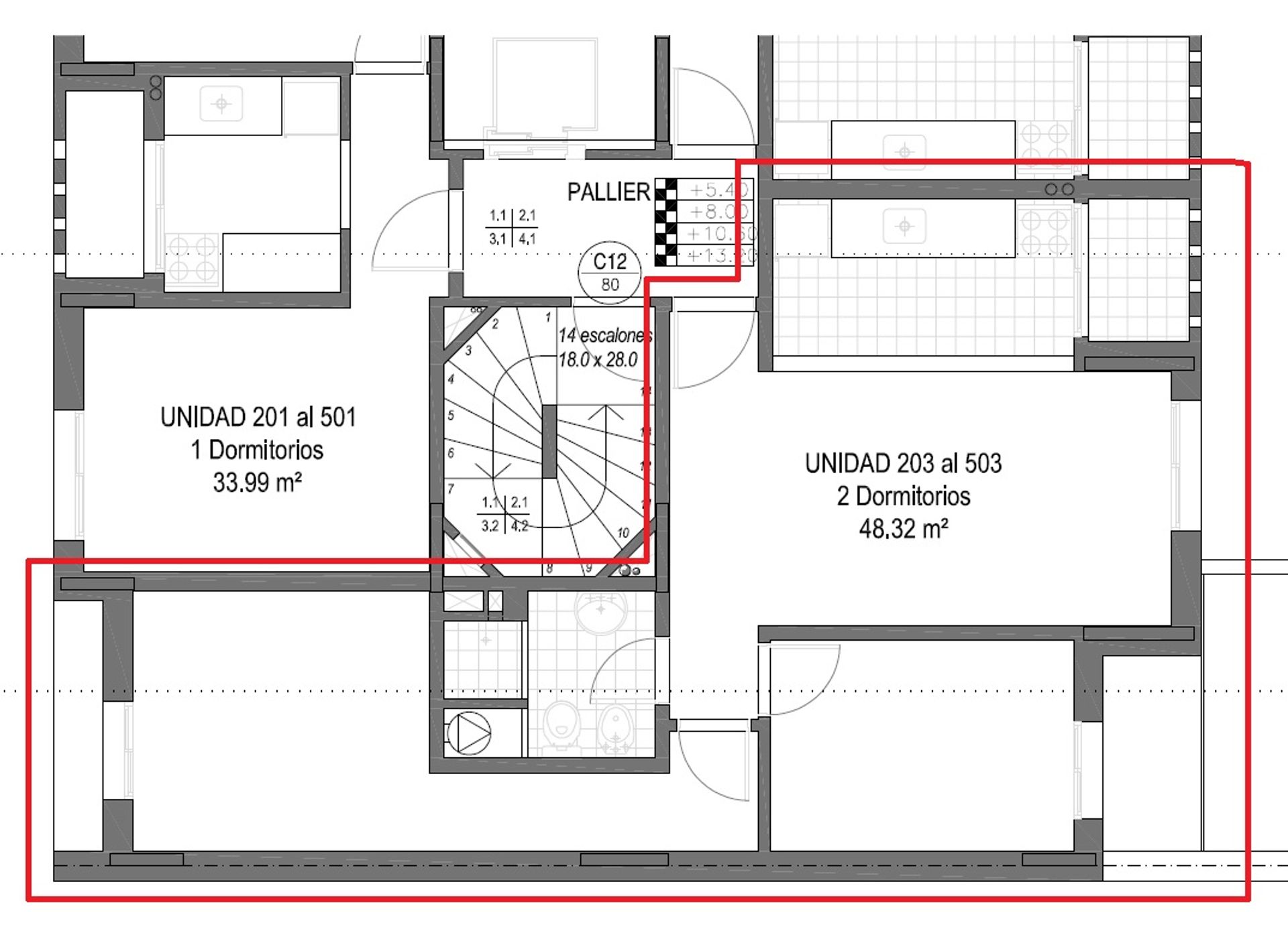 VENTA- Apto 2 dorm-complejo cerrado-TRES CRUCES - 17