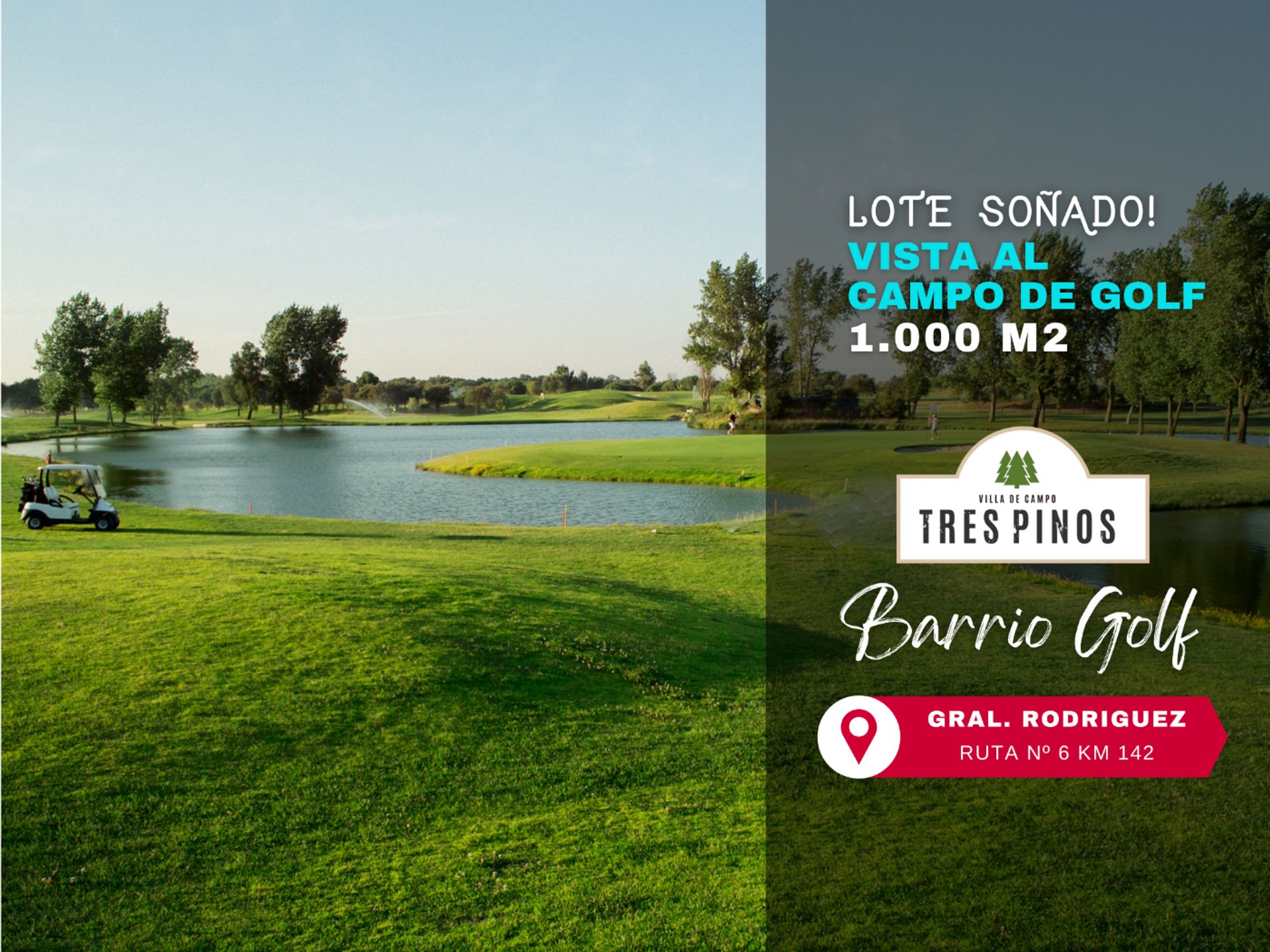 VENTA LOTE AL GOLF 1.000 M2 VILLA DE CAMPO 3 PINOS - 1