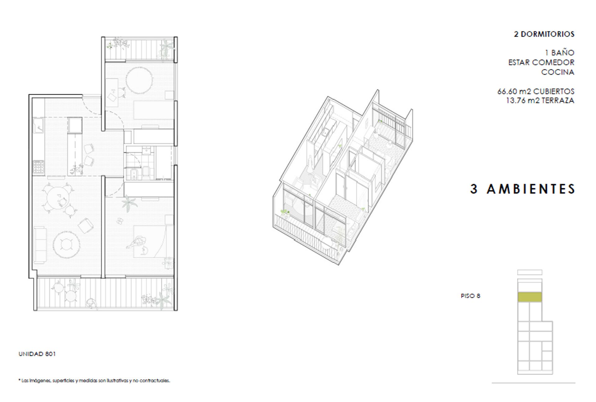 VENTA DEPARTAMENTO 3 AMBIENTES BALCON TERRAZA - 18