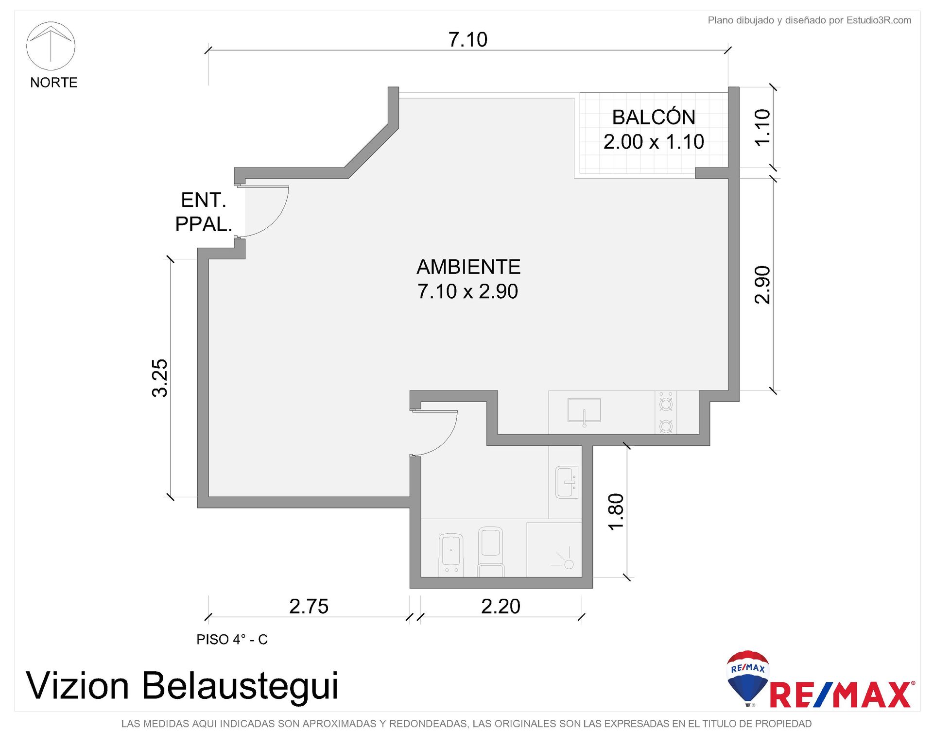 Dpto monoambiente en venta Villa Crespo con balcón - 7
