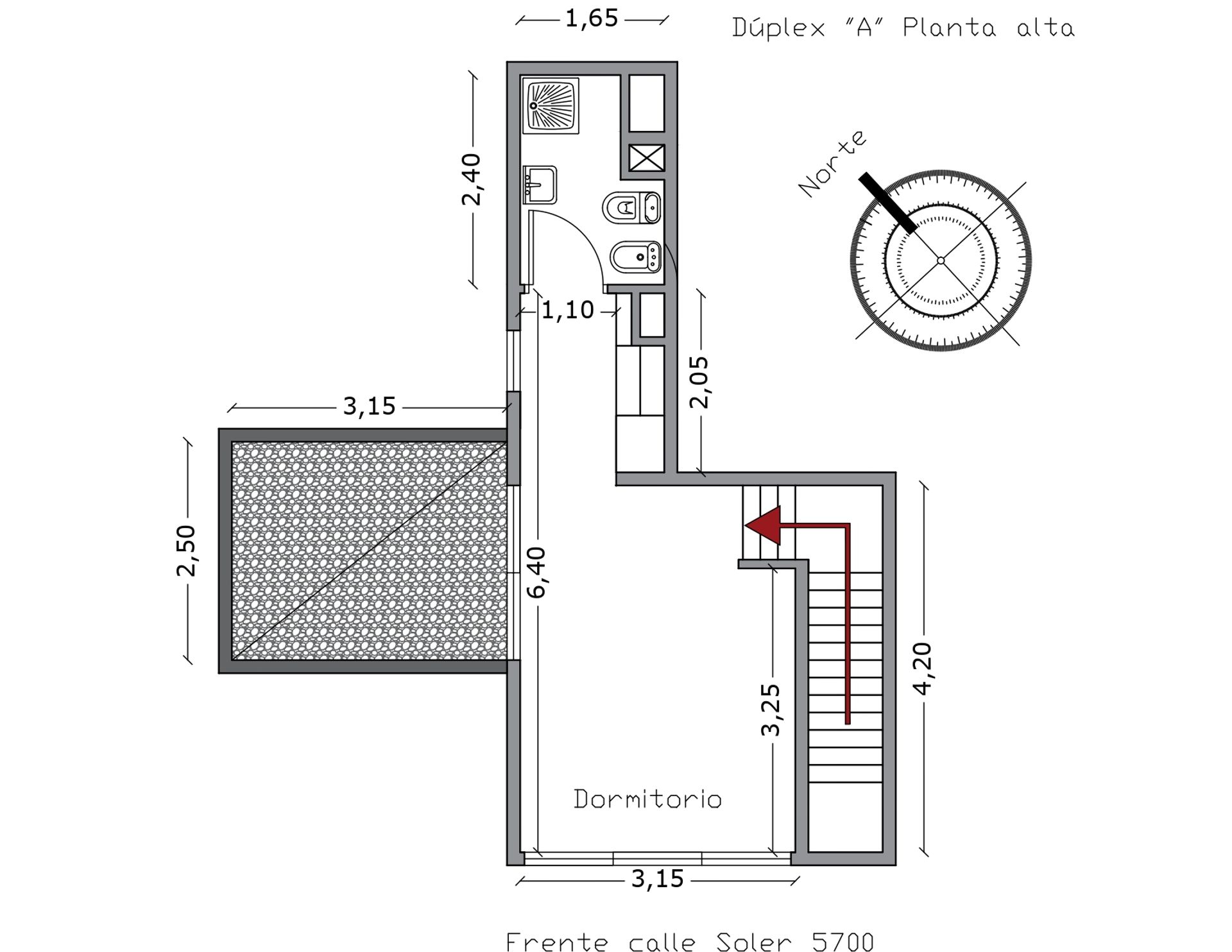 Dpto 2 amb en duplex con Terraza, patio y parrilla - 20