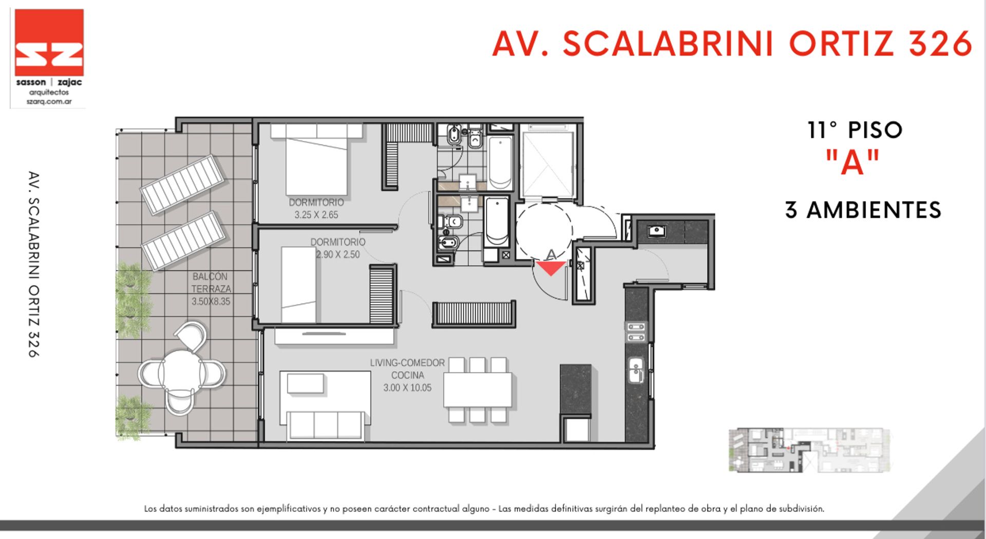 Venta Departamento 3 Ambientes V/Crespo Terraza - 2