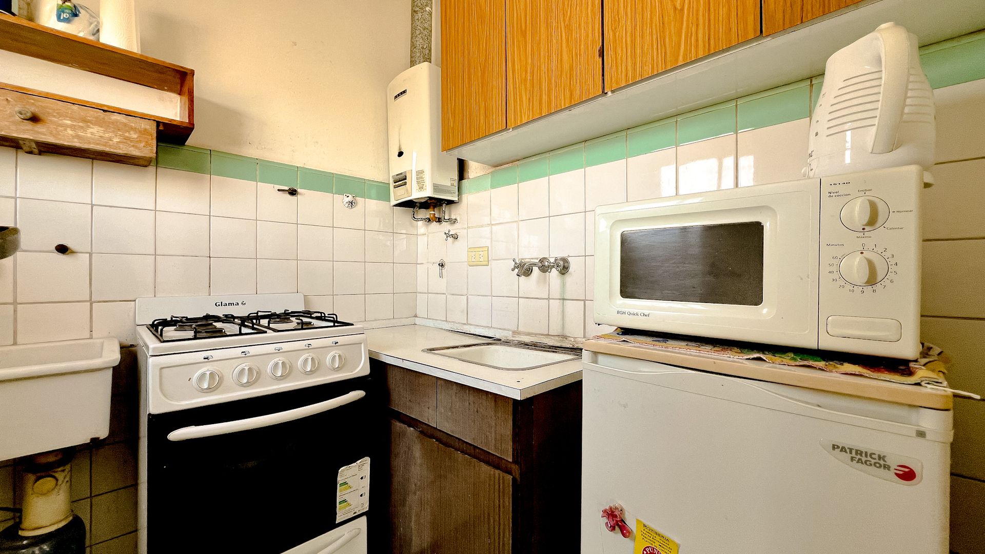 Venta monoambiente frente, balcón y vista al mar - 8