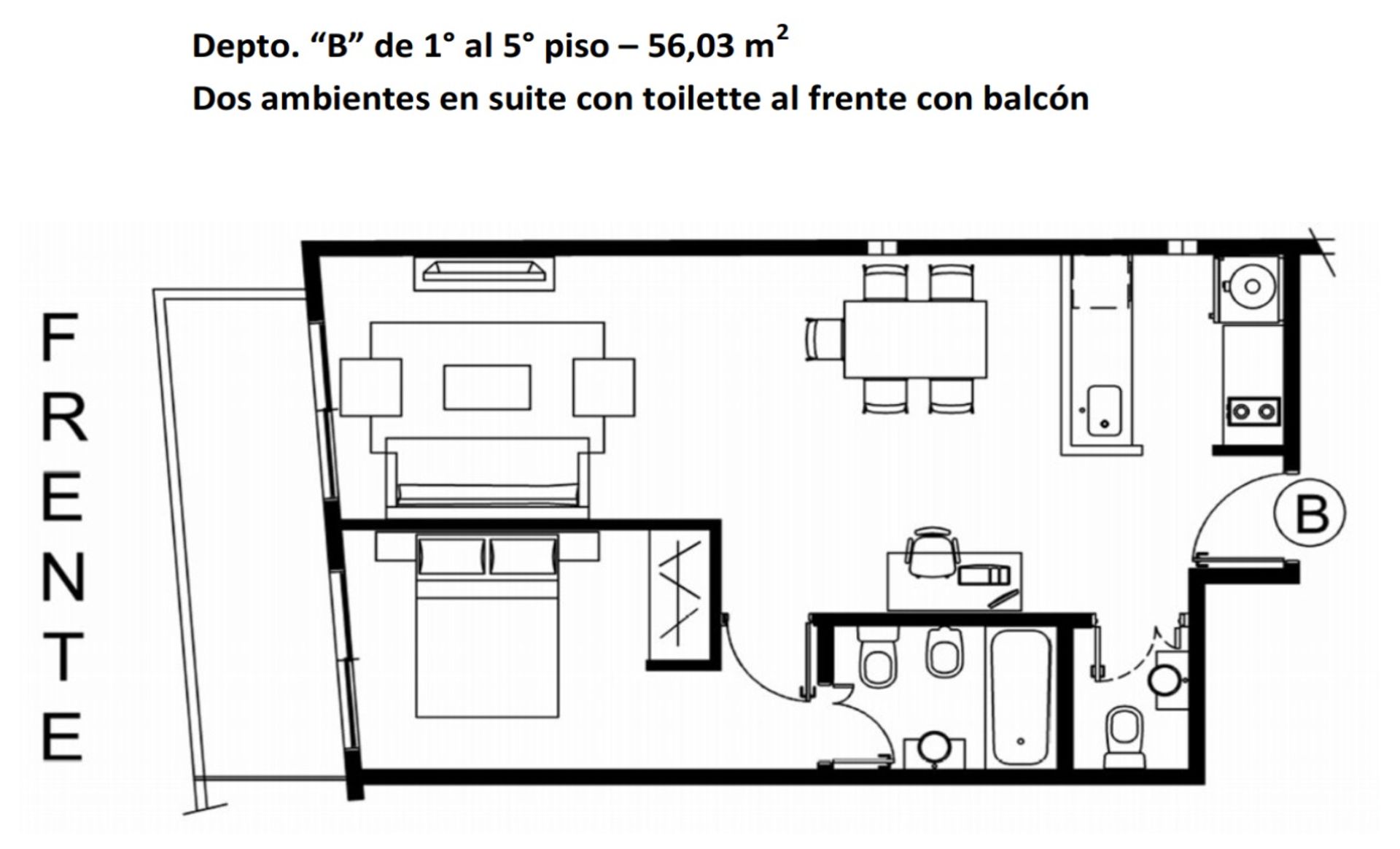 VENTA DEPARTAMENTO 2 AMB CON BALCON + POZO ALMAGRO - 6
